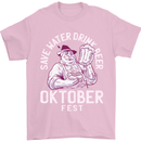 Oktoberfest Drink Beer Save Water Mens T-Shirt 100% Cotton Light Pink