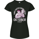 Oktoberfest Drink Beer Save Water Womens Petite Cut T-Shirt Black