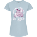 Oktoberfest Drink Beer Save Water Womens Petite Cut T-Shirt Light Blue