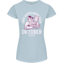 Oktoberfest Drink Beer Save Water Womens Petite Cut T-Shirt Light Blue