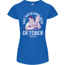 Oktoberfest Drink Beer Save Water Womens Petite Cut T-Shirt Royal Blue