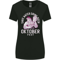 Oktoberfest Drink Beer Save Water Womens Wider Cut T-Shirt Black