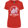 Oktoberfest Drink Beer Save Water Womens Wider Cut T-Shirt Red