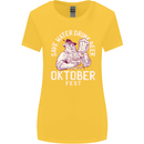 Oktoberfest Drink Beer Save Water Womens Wider Cut T-Shirt Yellow