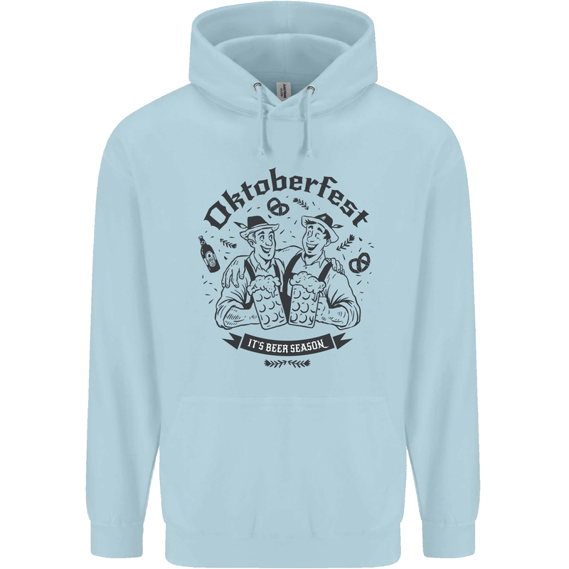 Oktoberfest Its Beer Season Childrens Kids Hoodie Light Blue