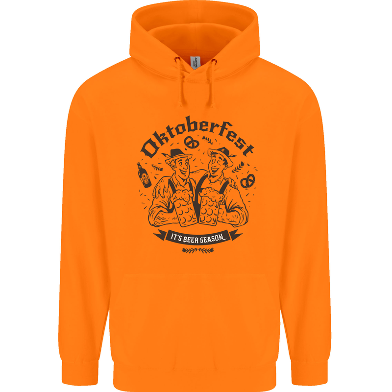 Oktoberfest Its Beer Season Childrens Kids Hoodie Orange