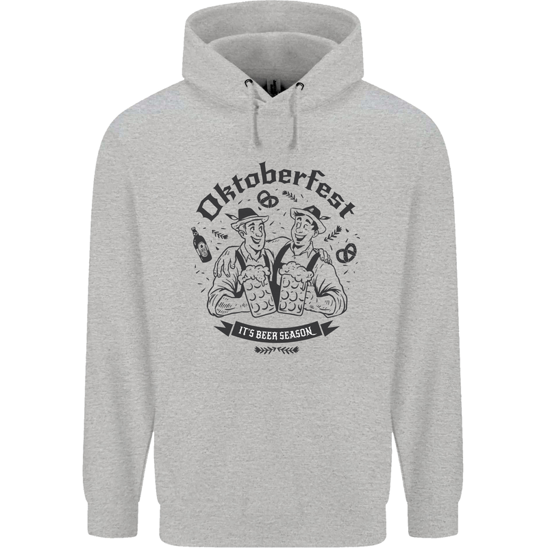 Oktoberfest Its Beer Season Childrens Kids Hoodie Sports Grey