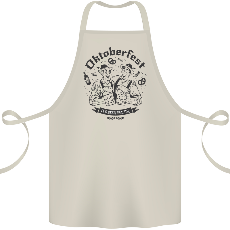 Oktoberfest Its Beer Season Cotton Apron 100% Organic Natural
