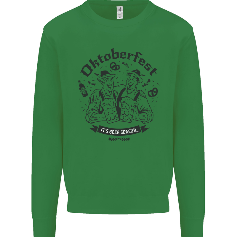 Oktoberfest Its Beer Season Mens Sweatshirt Jumper Irish Green