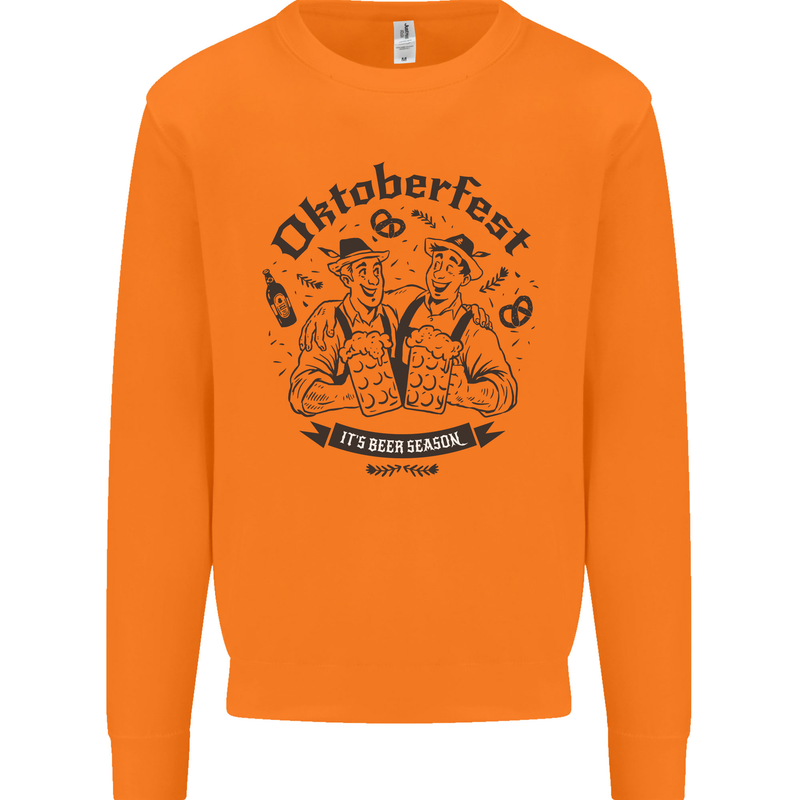 Oktoberfest Its Beer Season Mens Sweatshirt Jumper Orange