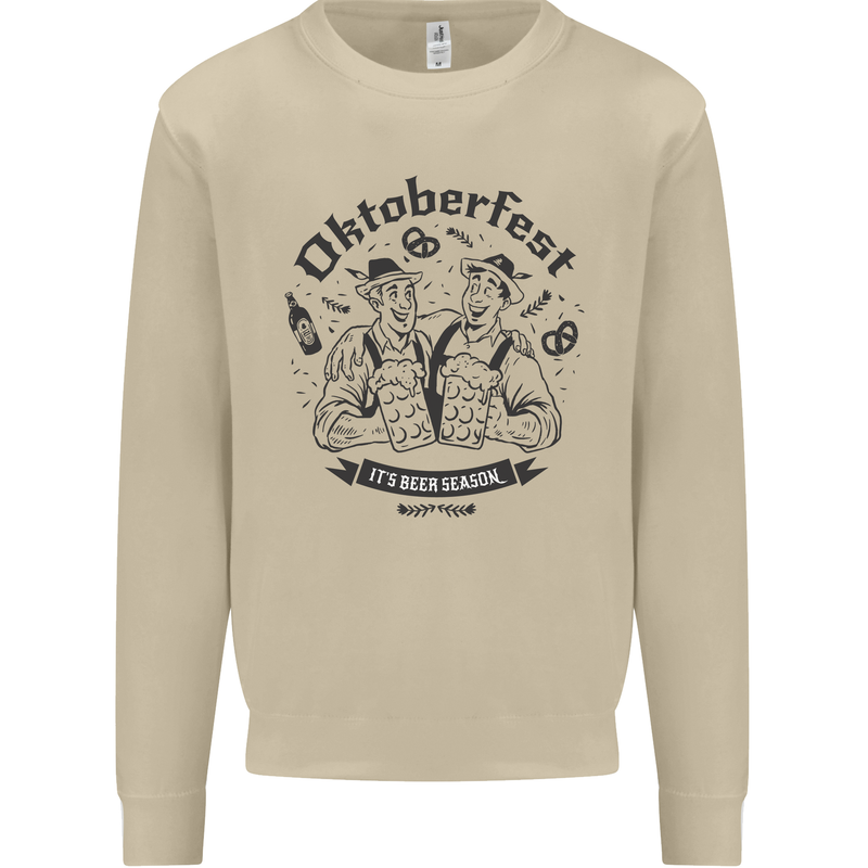 Oktoberfest Its Beer Season Mens Sweatshirt Jumper Sand