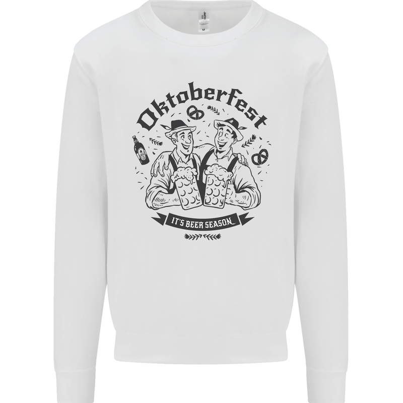 Oktoberfest Its Beer Season Mens Sweatshirt Jumper White