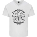 Oktoberfest Its Beer Season Mens V-Neck Cotton T-Shirt White