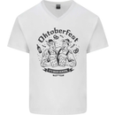 Oktoberfest Its Beer Season Mens V-Neck Cotton T-Shirt White