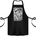 Old Man Biker Motorcycle Motorbike Cotton Apron 100% Organic Black