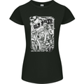 Old Man Biker Motorcycle Motorbike Womens Petite Cut T-Shirt Black