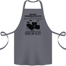 Old Man Drumming Drum Kit Drummer Funny Cotton Apron 100% Organic Steel