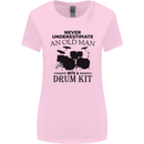 Old Man Drumming Drum Kit Drummer Funny Womens Wider Cut T-Shirt Light Pink