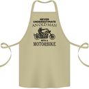 Old Man Motorbike Biker Motorcycle Funny Cotton Apron 100% Organic Khaki