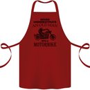 Old Man Motorbike Biker Motorcycle Funny Cotton Apron 100% Organic Maroon
