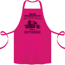 Old Man Motorbike Biker Motorcycle Funny Cotton Apron 100% Organic Pink