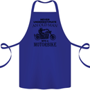 Old Man Motorbike Biker Motorcycle Funny Cotton Apron 100% Organic Royal Blue