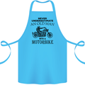 Old Man Motorbike Biker Motorcycle Funny Cotton Apron 100% Organic Turquoise