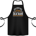 Old Man Motorcycle Motorbike Biker Funny Cotton Apron 100% Organic Black
