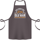 Old Man Motorcycle Motorbike Biker Funny Cotton Apron 100% Organic Dark Grey