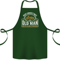 Old Man Motorcycle Motorbike Biker Funny Cotton Apron 100% Organic Forest Green