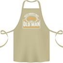 Old Man Motorcycle Motorbike Biker Funny Cotton Apron 100% Organic Khaki
