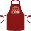 Old Man Motorcycle Motorbike Biker Funny Cotton Apron 100% Organic Maroon