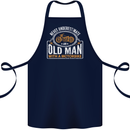 Old Man Motorcycle Motorbike Biker Funny Cotton Apron 100% Organic Navy Blue