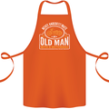 Old Man Motorcycle Motorbike Biker Funny Cotton Apron 100% Organic Orange