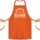 Old Man Motorcycle Motorbike Biker Funny Cotton Apron 100% Organic Orange