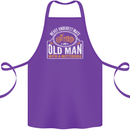 Old Man Motorcycle Motorbike Biker Funny Cotton Apron 100% Organic Purple