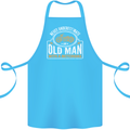 Old Man Motorcycle Motorbike Biker Funny Cotton Apron 100% Organic Turquoise