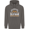 Old Man Motorcycle Motorbike Biker Funny Mens 80% Cotton Hoodie Charcoal
