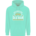 Old Man Motorcycle Motorbike Biker Funny Mens 80% Cotton Hoodie Peppermint