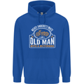 Old Man Motorcycle Motorbike Biker Funny Mens 80% Cotton Hoodie Royal Blue