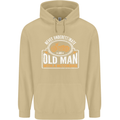 Old Man Motorcycle Motorbike Biker Funny Mens 80% Cotton Hoodie Sand