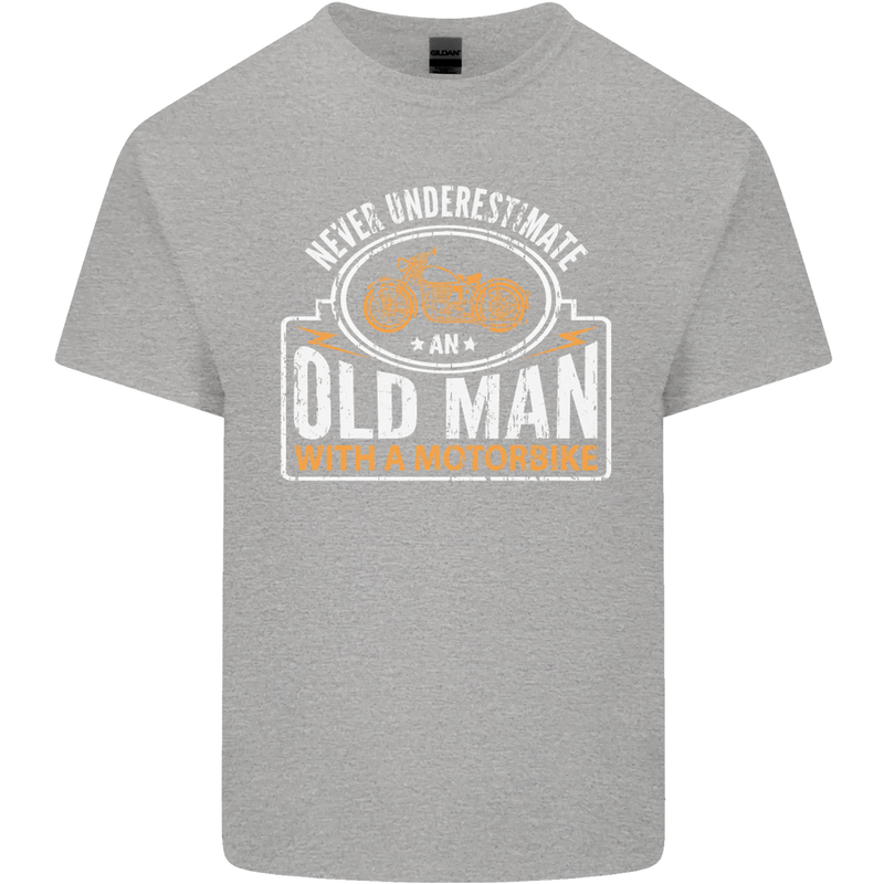 Old Man Motorcycle Motorbike Biker Funny Mens Cotton T-Shirt Tee Top Sports Grey