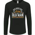 Old Man Motorcycle Motorbike Biker Funny Mens Long Sleeve T-Shirt Black