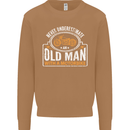 Old Man Motorcycle Motorbike Biker Funny Mens Sweatshirt Jumper Caramel Latte