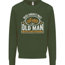 Old Man Motorcycle Motorbike Biker Funny Mens Sweatshirt Jumper Forest Green