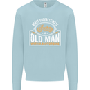 Old Man Motorcycle Motorbike Biker Funny Mens Sweatshirt Jumper Light Blue