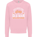 Old Man Motorcycle Motorbike Biker Funny Mens Sweatshirt Jumper Light Pink