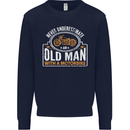 Old Man Motorcycle Motorbike Biker Funny Mens Sweatshirt Jumper Navy Blue