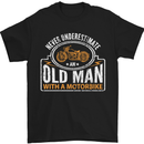 Old Man Motorcycle Motorbike Biker Funny Mens T-Shirt Cotton Gildan Black