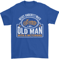 Old Man Motorcycle Motorbike Biker Funny Mens T-Shirt Cotton Gildan Royal Blue